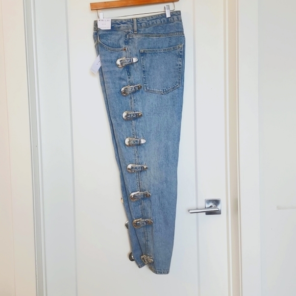 NWT TOPSHOP buckled leg mom jean - Picture 1 of 11